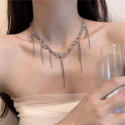 Rhinestone Alloy Choker