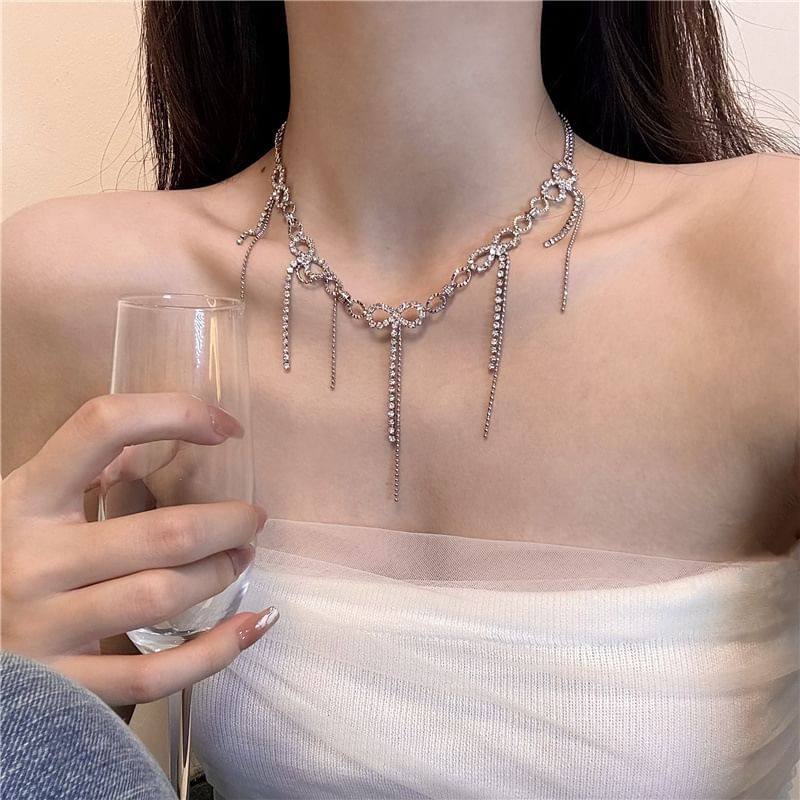Rhinestone Alloy Choker