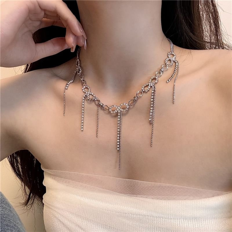 Rhinestone Alloy Choker