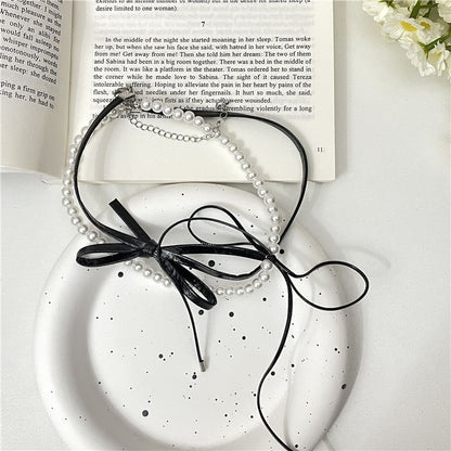 Ribbon Faux Leather Choker