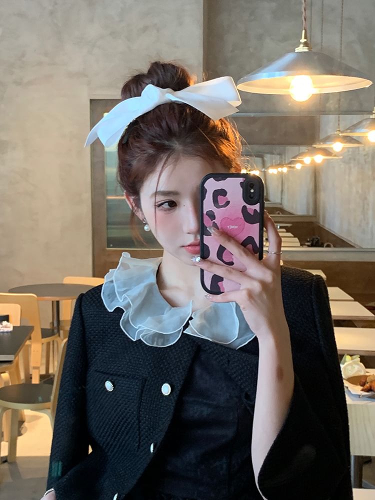 Pince à cheveux en tissu avec nœud