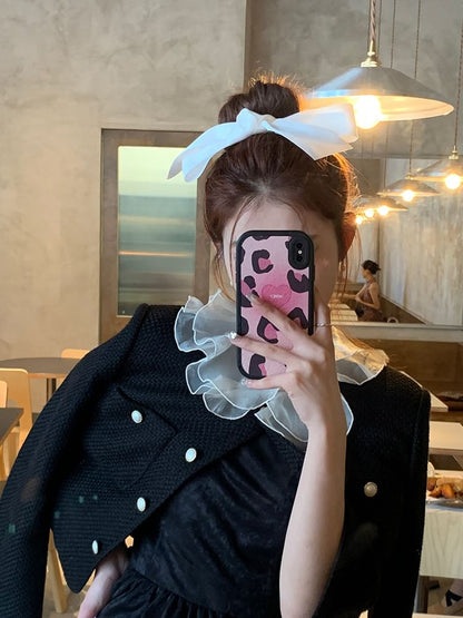 Pince à cheveux en tissu avec nœud