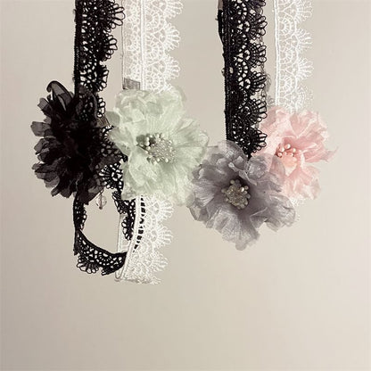 Floral Fabric Lace Choker