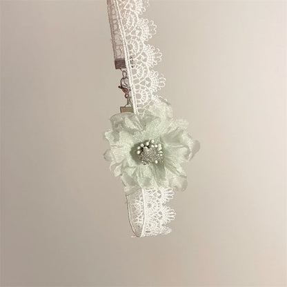 Floral Fabric Lace Choker