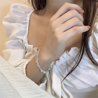 Faux Crystal Alloy Bracelet