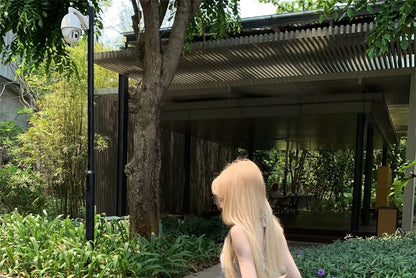 Spaghetti Strap Tie Dye Halter Neck Cutout Maxi A-Line Dress