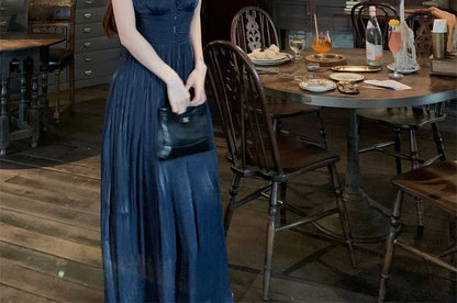 Gown Spaghetti Evening V-Neck A-Line Strap Plain