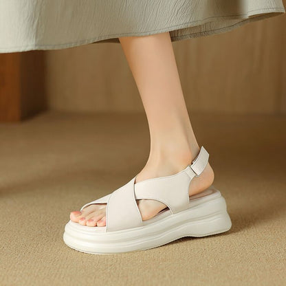 Platform Cross Strap Sandals