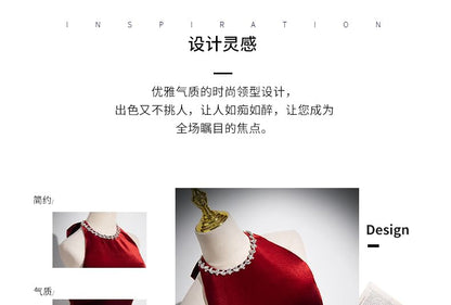 Neck Velvet Evening Rhinestone Back Sleeveless Bow Plain Gown Round Mermaid Cutout