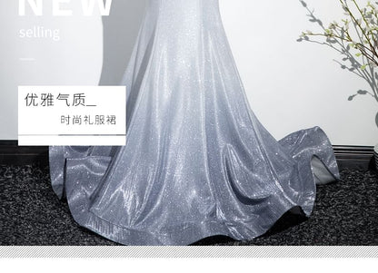 Glitter Tube Gradient Evening Gown Mermaid