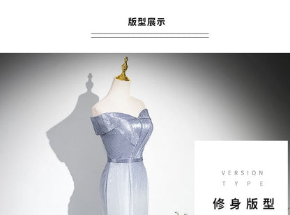 Glitter Tube Gradient Evening Gown Mermaid