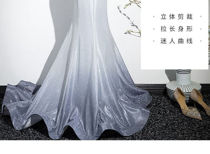 Glitter Tube Gradient Evening Gown Mermaid