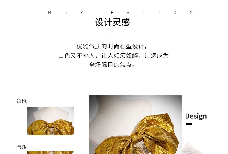 Gown Sequin Tube Trumpet Evening Bow Slit