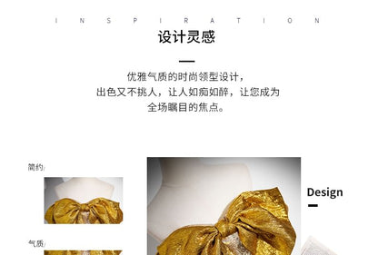 Gown Sequin Tube Trumpet Evening Bow Slit