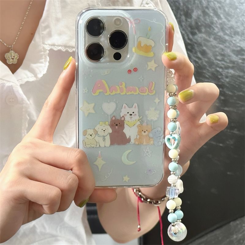 Dog Phone Case / Strap / Set - iPhone 15 Pro Max / 15 Pro / 15 Plus / 15 / 14 Pro Max / 14 Pro / 14 Plus / 14 / 13 Pro Max / 13 Pro / 13 / 13 mini / 12 Pro Max / 12 Pro / 12 / 12 mini / 11 Pro Max / 11 Pro / 11