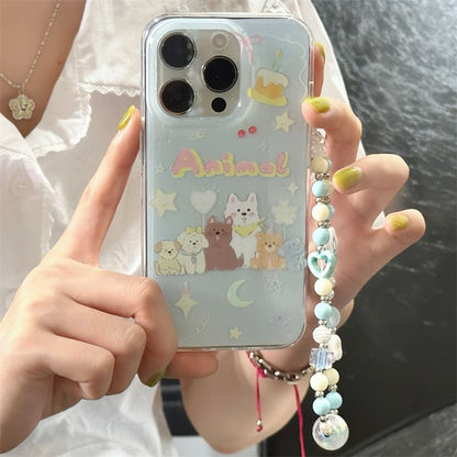 Dog Phone Case / Strap / Set - iPhone 15 Pro Max / 15 Pro / 15 Plus / 15 / 14 Pro Max / 14 Pro / 14 Plus / 14 / 13 Pro Max / 13 Pro / 13 / 13 mini / 12 Pro Max / 12 Pro / 12 / 12 mini / 11 Pro Max / 11 Pro / 11