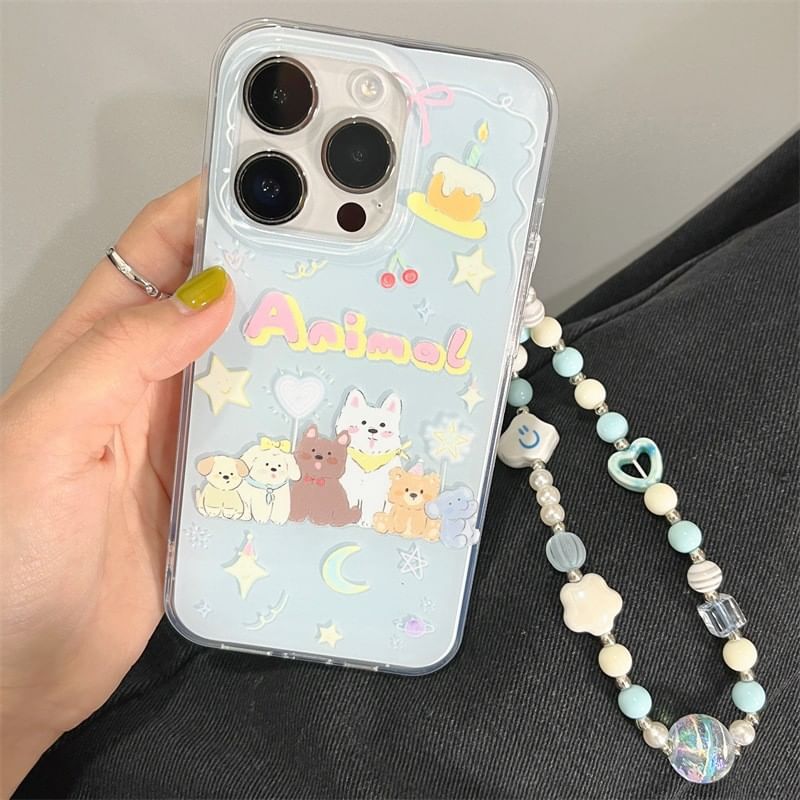 Dog Phone Case / Strap / Set - iPhone 15 Pro Max / 15 Pro / 15 Plus / 15 / 14 Pro Max / 14 Pro / 14 Plus / 14 / 13 Pro Max / 13 Pro / 13 / 13 mini / 12 Pro Max / 12 Pro / 12 / 12 mini / 11 Pro Max / 11 Pro / 11