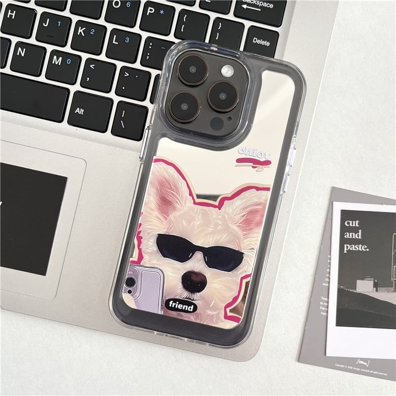 Dog Mirrored Phone Case - iPhone 15 Pro Max / 15 Pro / 15 Plus / 15 / 14 Pro Max / 14 Pro / 14 Plus / 14 / 13 Pro Max / 13 Pro / 13 / 13 mini / 12 Pro Max / 12 Pro / 12 / 12 mini / 11 Pro Max / 11 Pro / 11