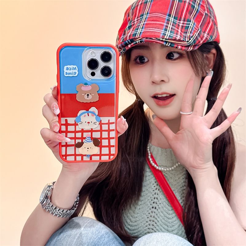 Cartoon Phone Case - iPhone 15 Pro Max / 15 Pro / 15 Plus / 15 / 14 Pro Max / 14 Pro / 14 Plus / 14 / 13 Pro Max / 13 Pro / 13 / 13 mini / 12 Pro Max / 12 Pro / 12 / 12 mini / 11 Pro Max / 11 Pro / 11