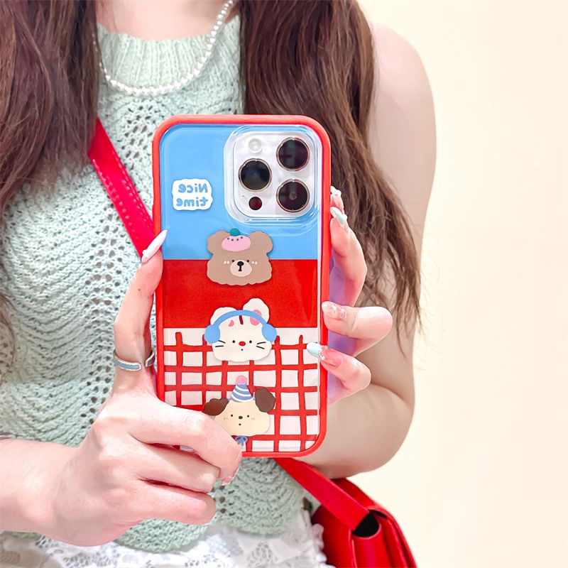 Cartoon Phone Case - iPhone 15 Pro Max / 15 Pro / 15 Plus / 15 / 14 Pro Max / 14 Pro / 14 Plus / 14 / 13 Pro Max / 13 Pro / 13 / 13 mini / 12 Pro Max / 12 Pro / 12 / 12 mini / 11 Pro Max / 11 Pro / 11