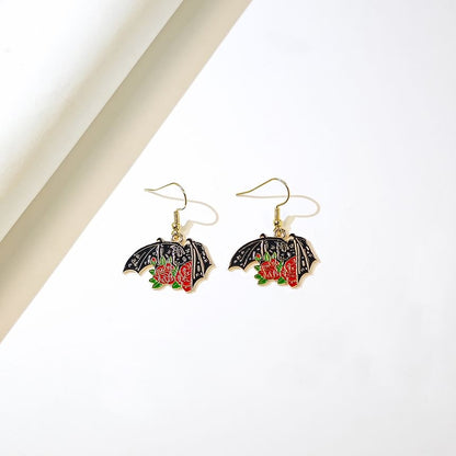 Halloween Bat Alloy Drop Earring (Various Designs)