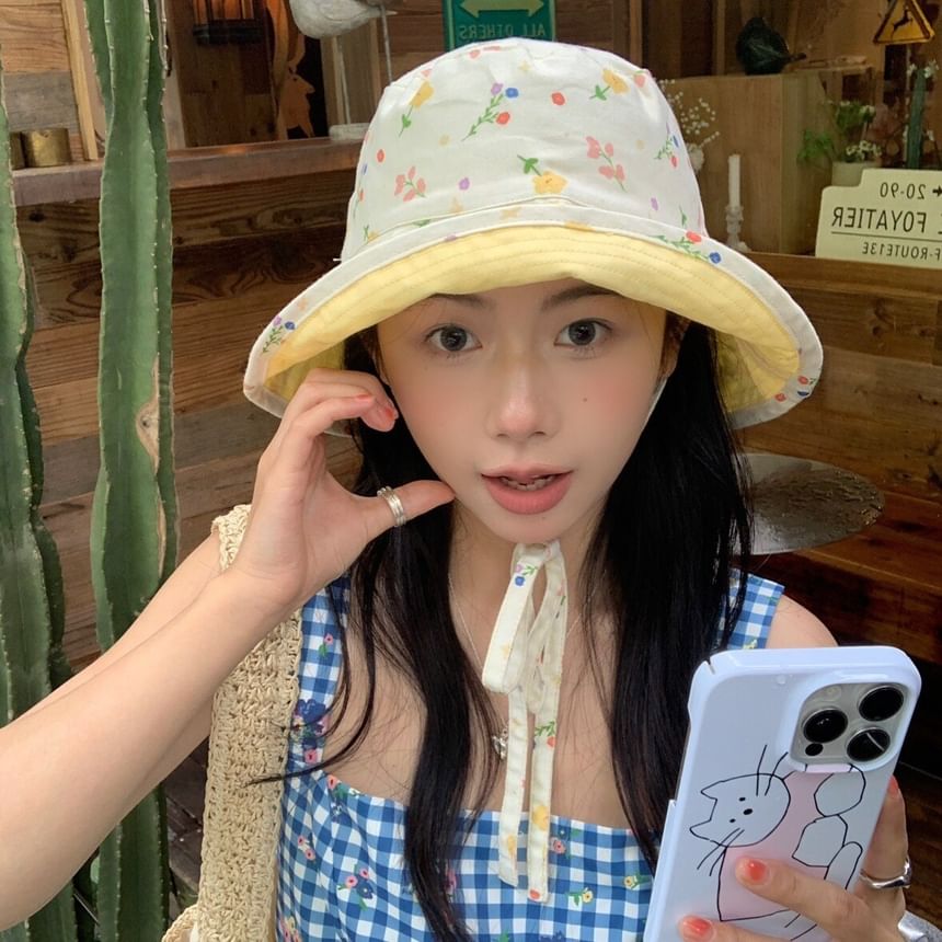 Floral Print Bucket Hat