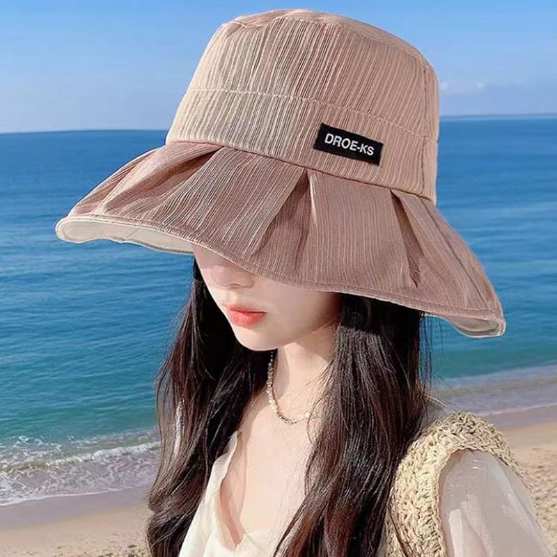 Plain Wide Brim Bucket Hat