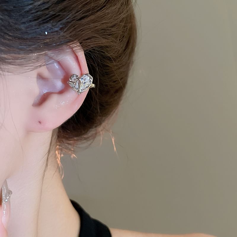 Star / Heart Rhinestone Ear Cuff