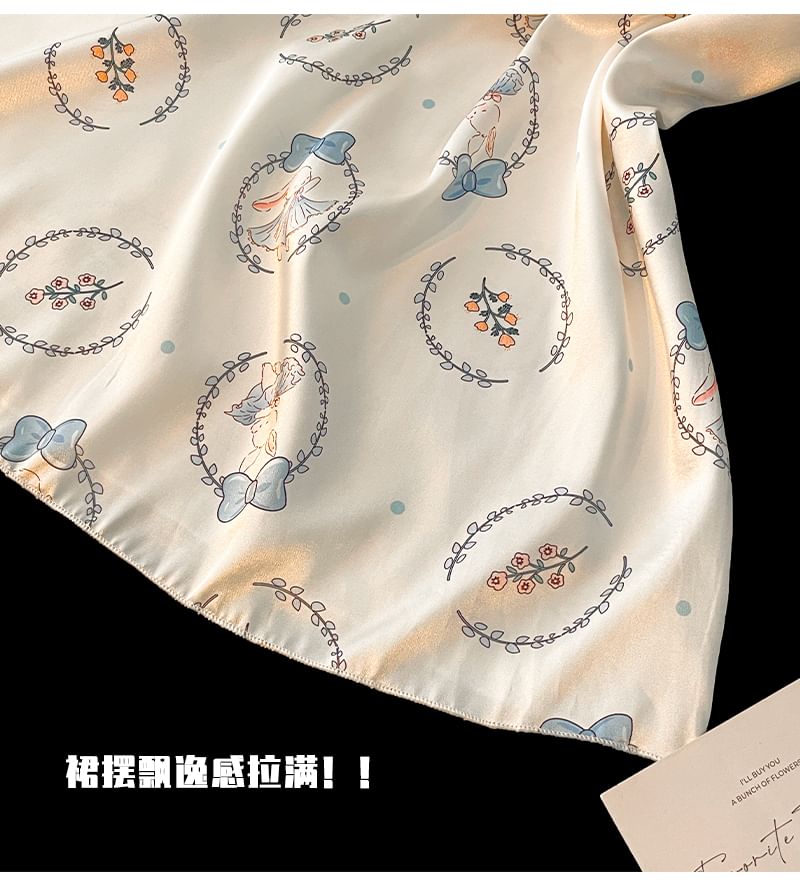 Print Rabbit Nightgown