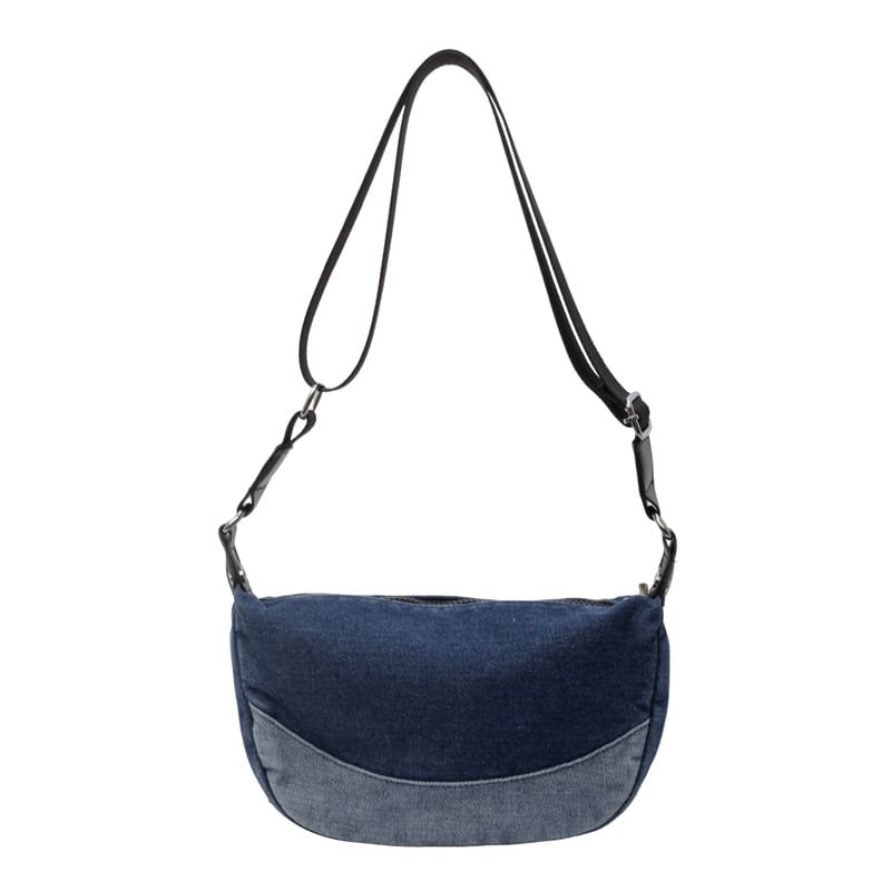 Sac bandoulière en denim délavé