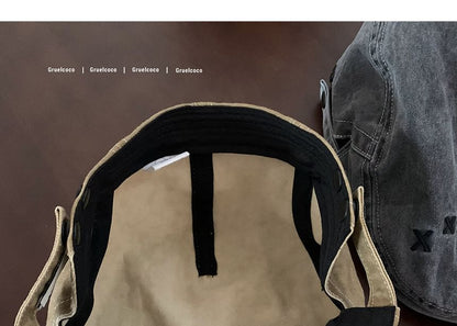 Pink Cotton Flat Cap