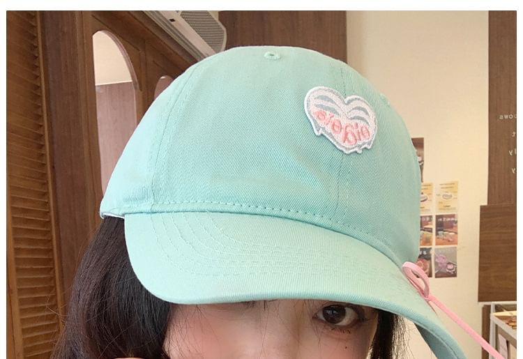 Embroidered Heart Baseball Cap