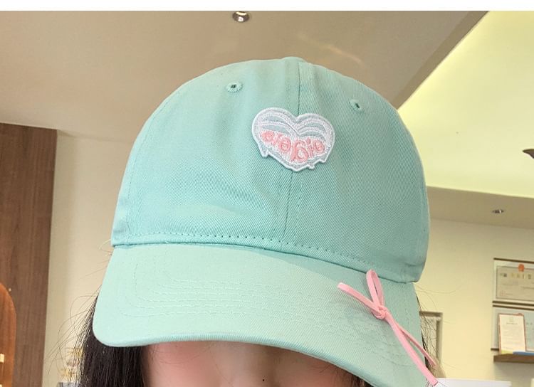 Embroidered Heart Baseball Cap