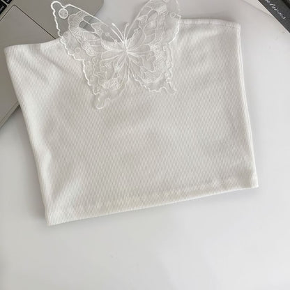 Haut tube avec appliques papillon