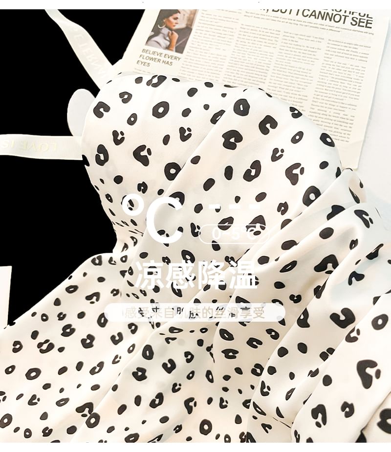 Leopard Nightgown Strap Spaghetti