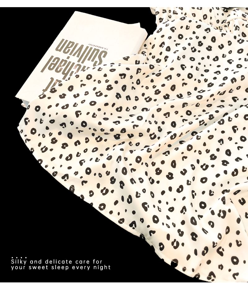 Leopard Nightgown Strap Spaghetti