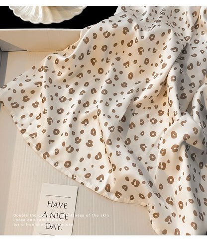 Strap Leopard Spaghetti Nightgown