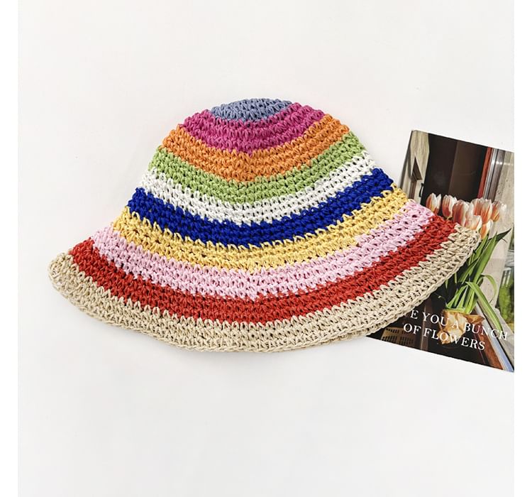 Rainbow Stripe Bucket Hat