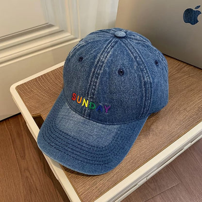 Lettering Denim Cap