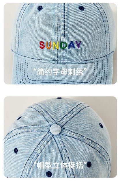 Lettering Denim Cap