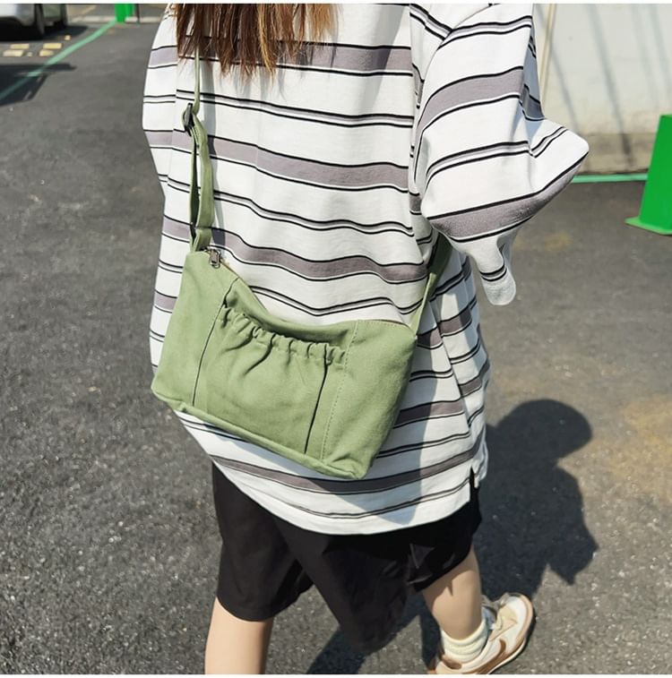 Canvas Plain Hobo Bag