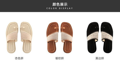 Toe Loop Slide Sandals