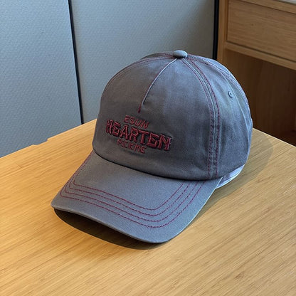 Lettering Baseball Embroidered Cap