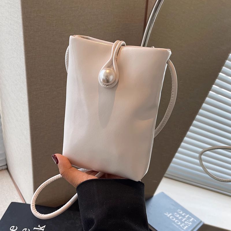 Leather Faux Plain Bag Crossbody