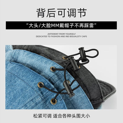 Bow Embroidered Denim Baseball Cap