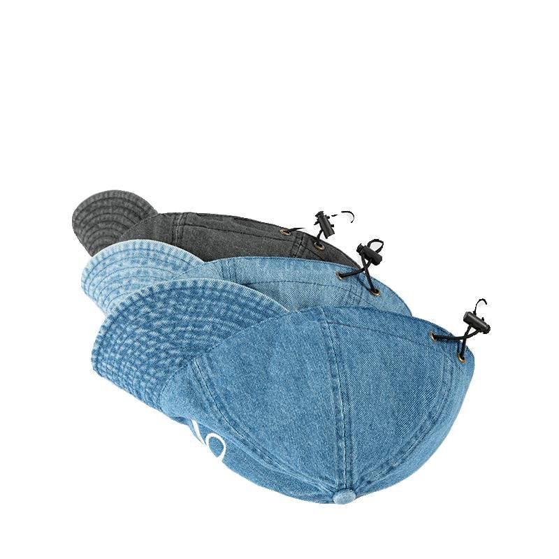 Bow Embroidered Denim Baseball Cap