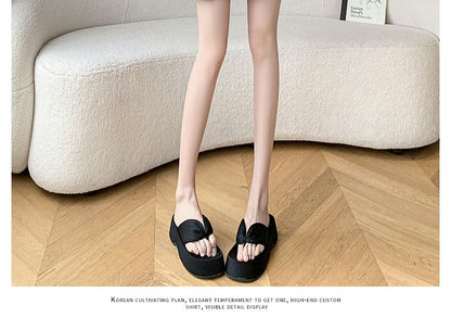 High Waist Plain Bow Mini A