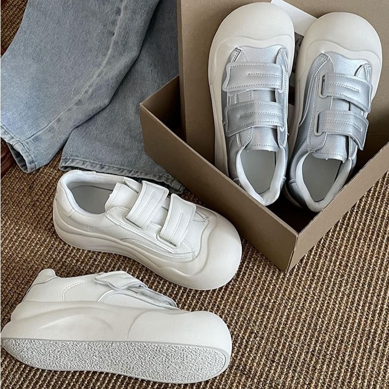 Adhesive Strap Platform Sneakers