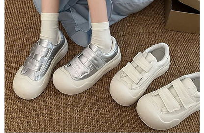 Adhesive Strap Platform Sneakers