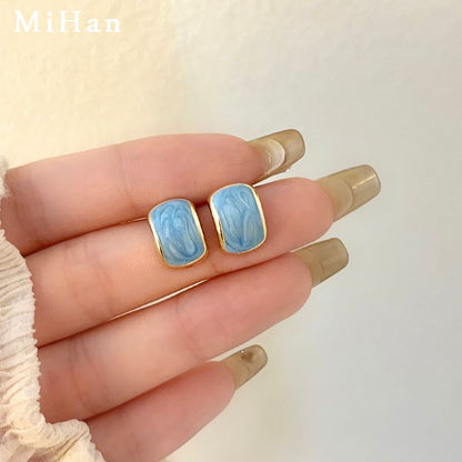 Glaze Alloy Stud Earring